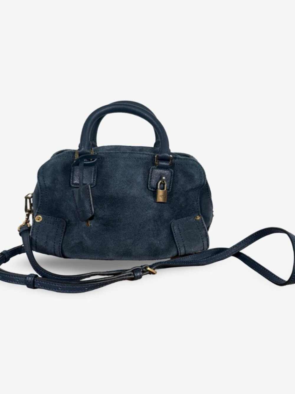 Vintage Made in Spain Rare Loewe Amazona Small Suede Leather Bag